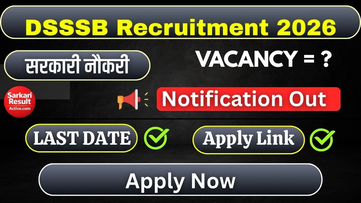 DSSSB Recruitment 2026
